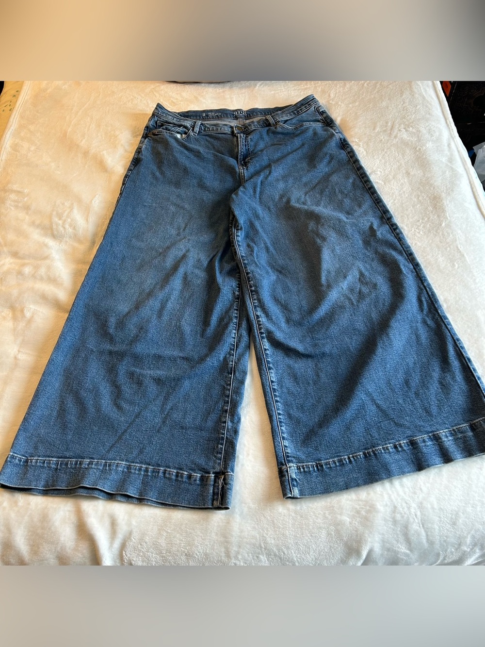 A.n.a mid-rise slouchy wide leg blue jeans size 18 casual streetwear retro